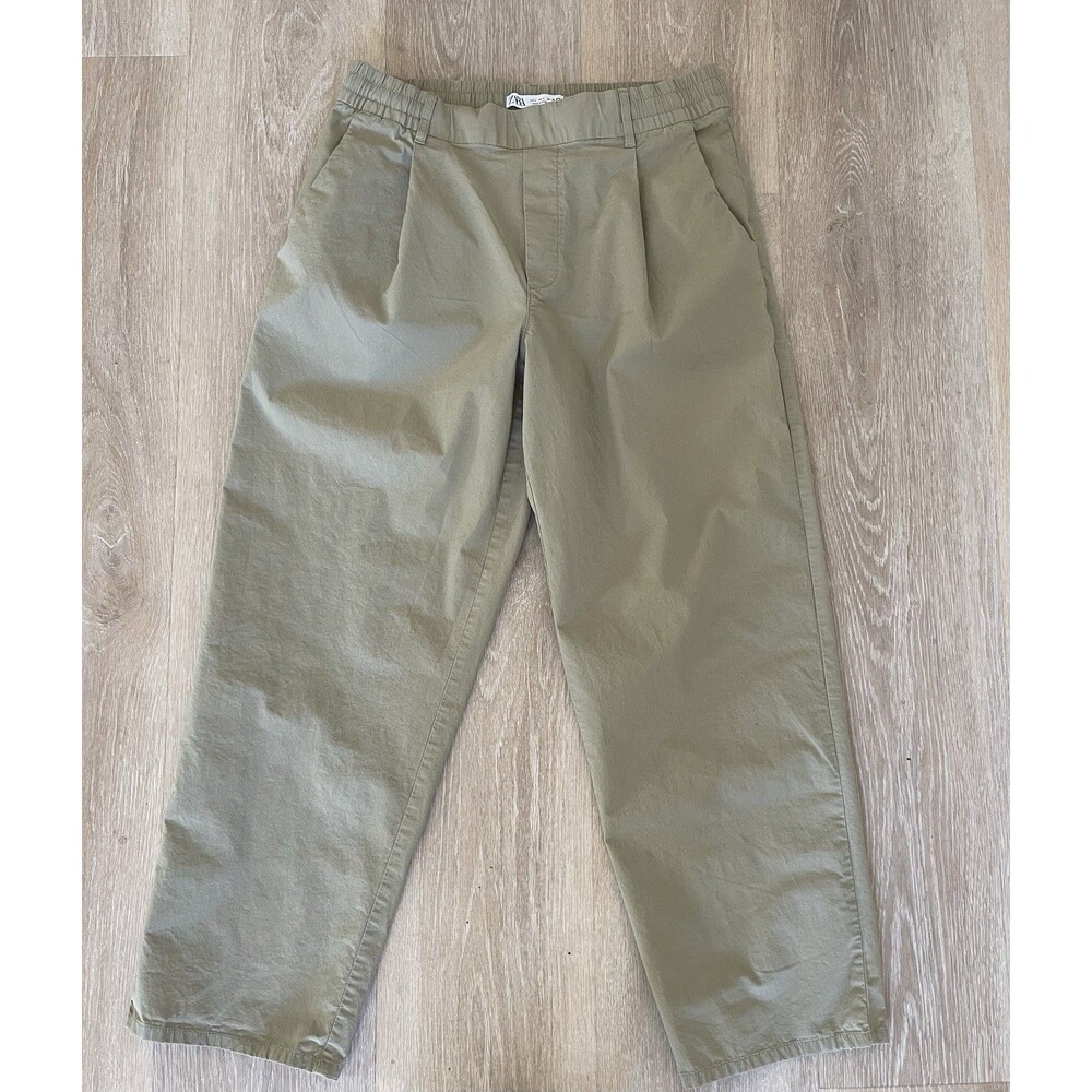 Zara Men’s Elastic Waist Tapered Chino Pants –Drawstring – Size L
